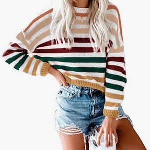 Striped sweater size small